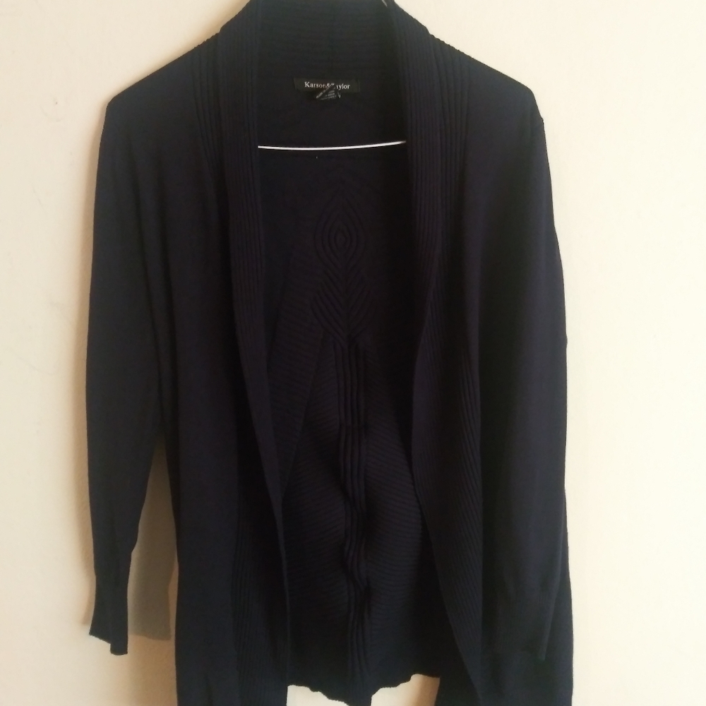 Karson and Taylor blue waterfall cardigan
